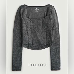 Hollister Corset Style Glitter Top